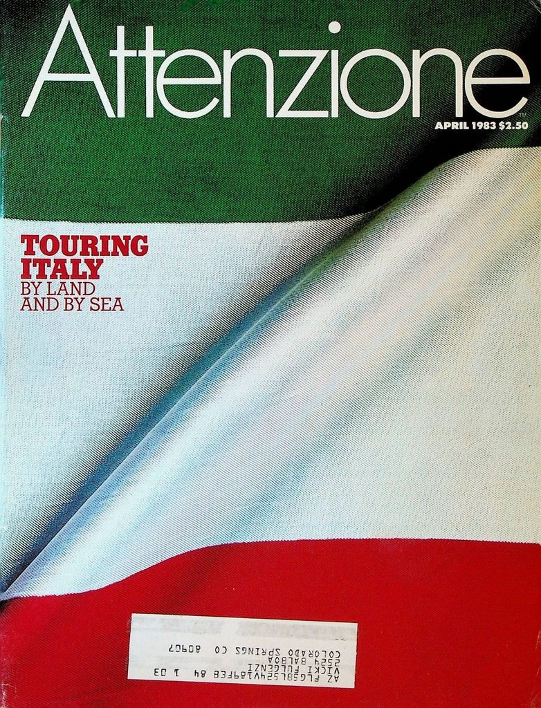 Attenzione Magazine April 1983 Carlo Goldoni Ristorante Gerrino