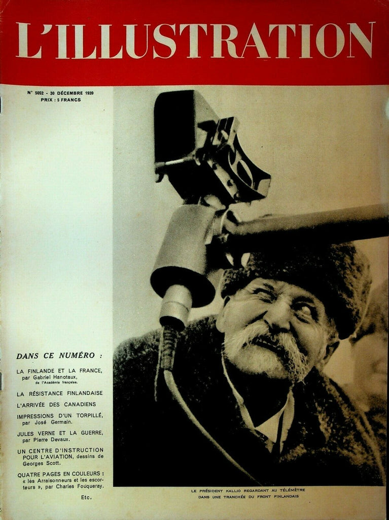 L'Illustration Magazine December 30 1939 Finland WWII French Fashion