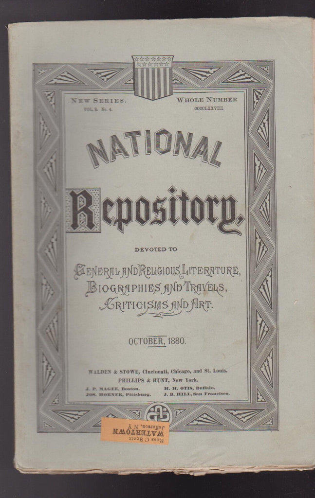 National Repository Magazine October 1880 Glasgow Stockholm Prester John