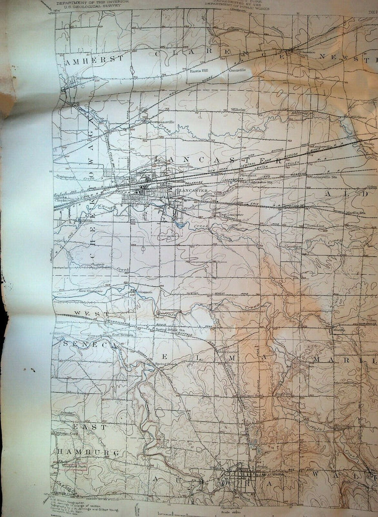 Depew Erie County Quadrangle New York State US Geological Survey Map 1930
