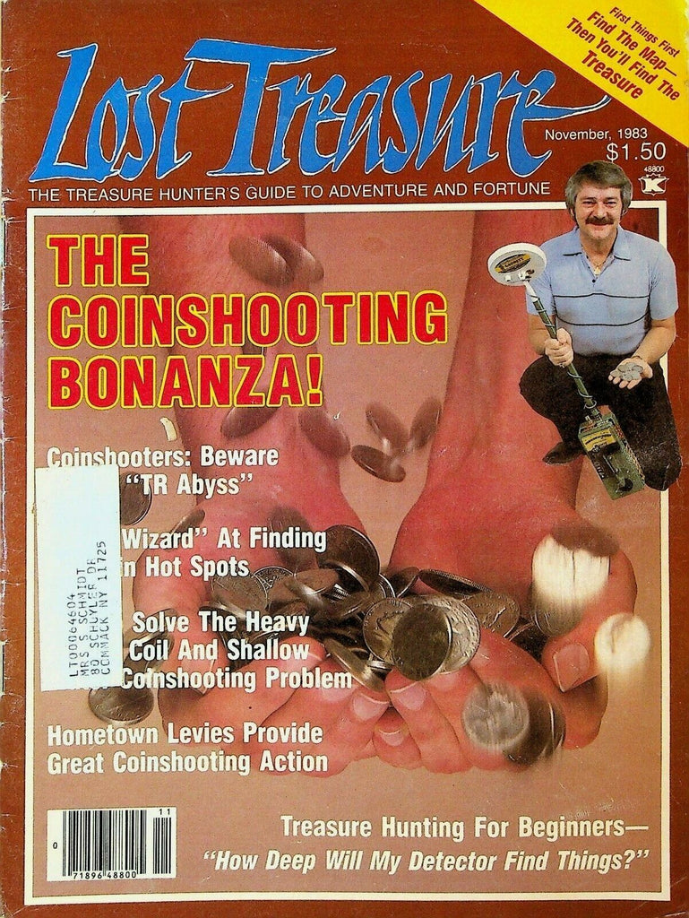 Lost Treasure Magazine November 1983 Michigan Minie Ball Collecting Gemstone Cab