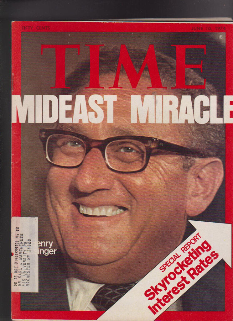 Time Magazine Henry Kissinger Mideast Miracle June 10 1974