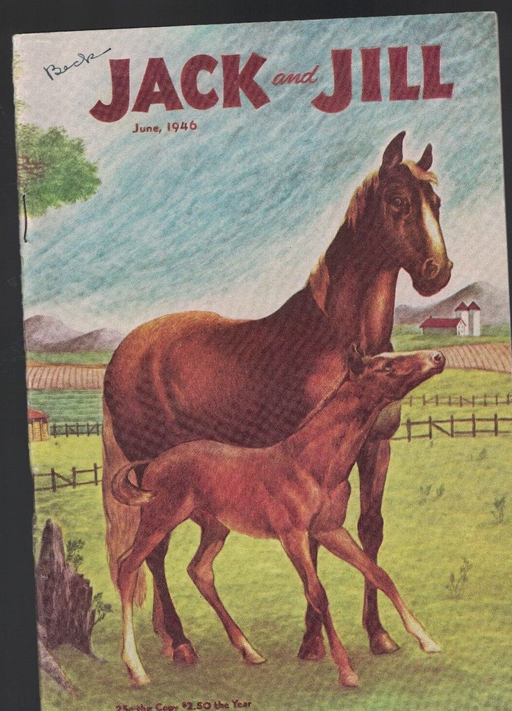 JACK and JILL Magazine- COMPLETE June 1946 Horse Cover