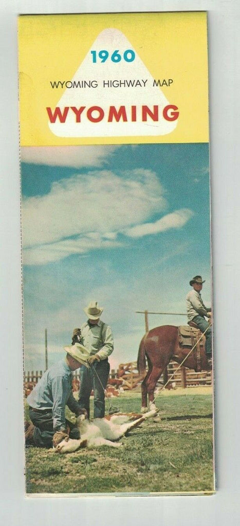 Wyoming Highway Map 1960 Wheelwright Lithograph Co