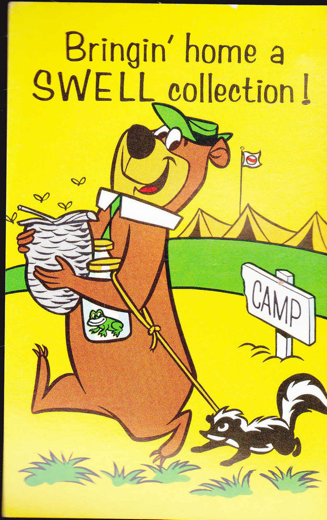 Yogi Bear Unused Camp Postcard Kelloggs 1960s Hanna Barbera