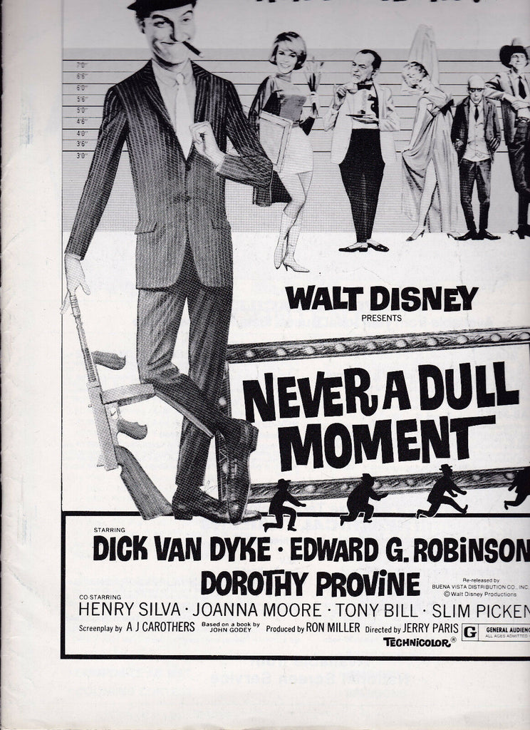 Never A Dull Moment 1977 Disney Movie Ad Booklet Dick Van Dyke
