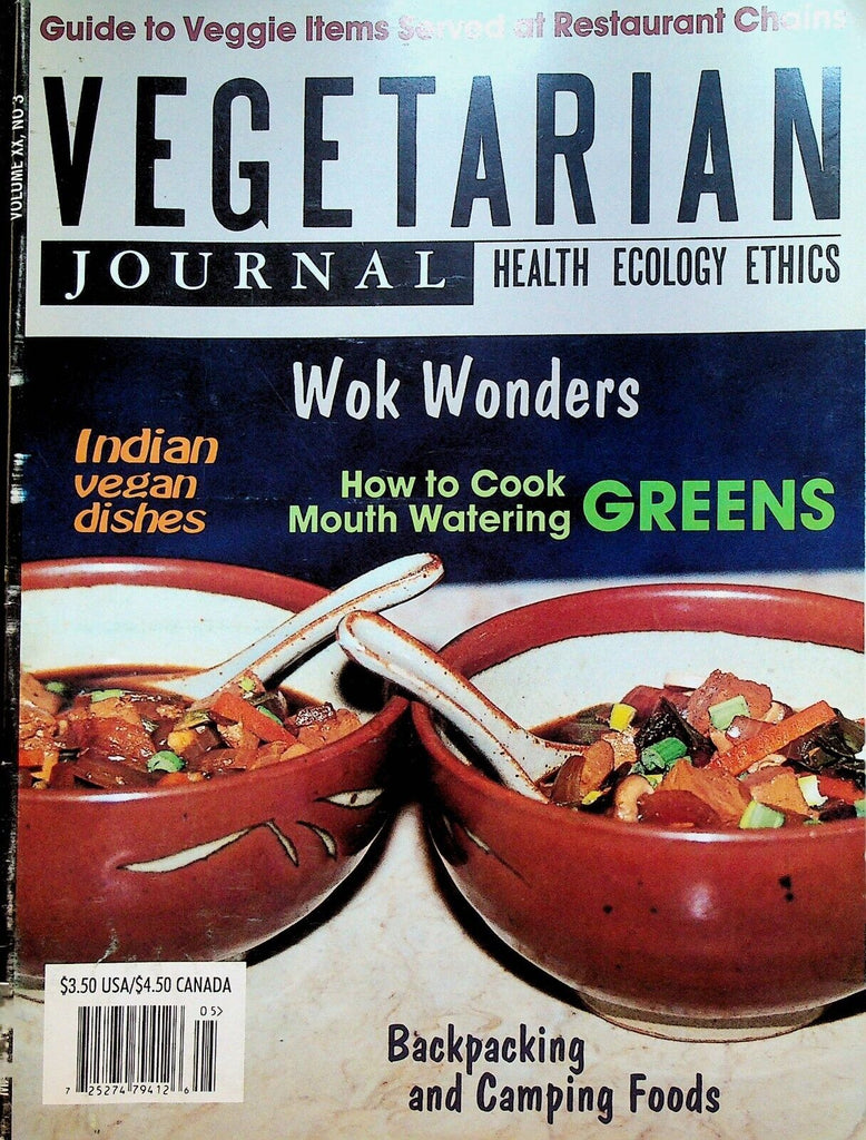 Vegetarian Journal Vol XX #3 2001 Wok Wonders Greens Indian Dishes