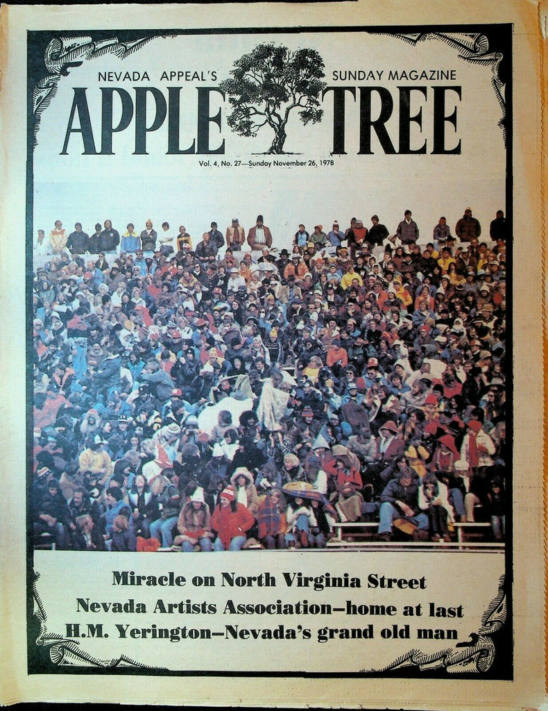 Apple Tree Magazine November 26 1978 HM Yerington Nevada Reno Football