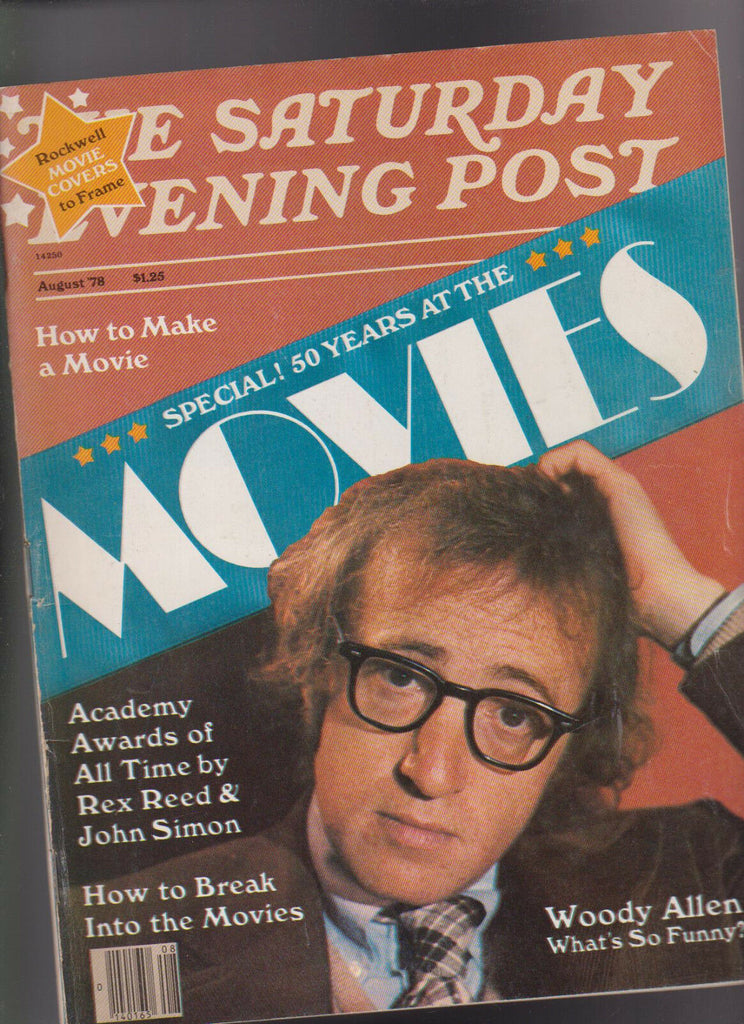 Saturday Evening Post August 1978 Woody Allen 50 Years at the Movies Rockwell