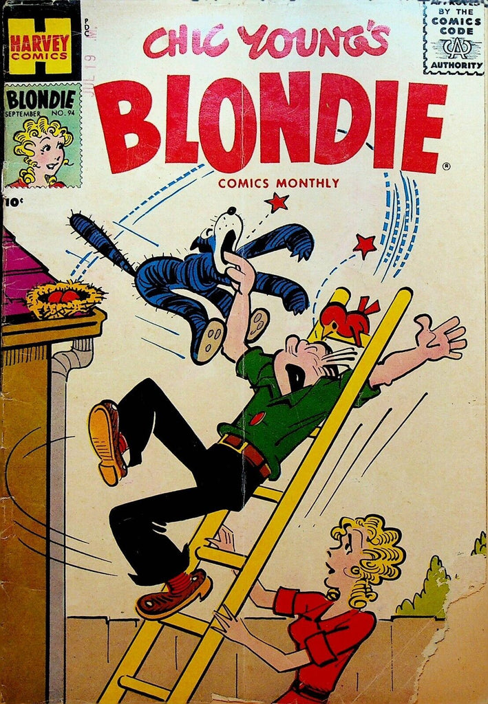 Blondie 94 Harvey Comic Book Chic Young 1956 Dagwood Bird Nest Ladder