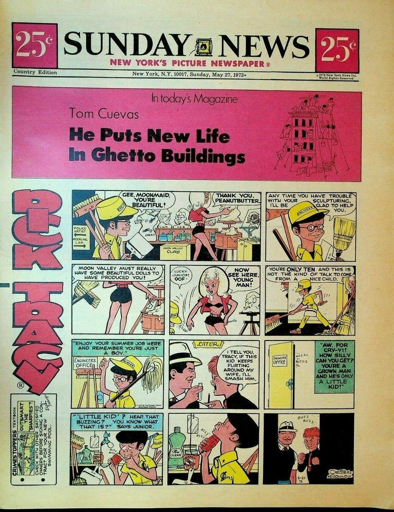 Sunday News Comic Section May 27 1973 Dick Tracy Blondie Beetle Bailey