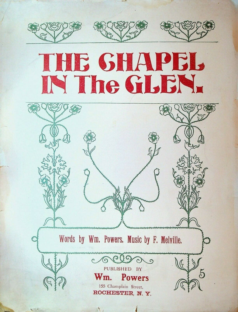 The Chapel in the Glen Sheet Music William Powers Rochester NY 1907