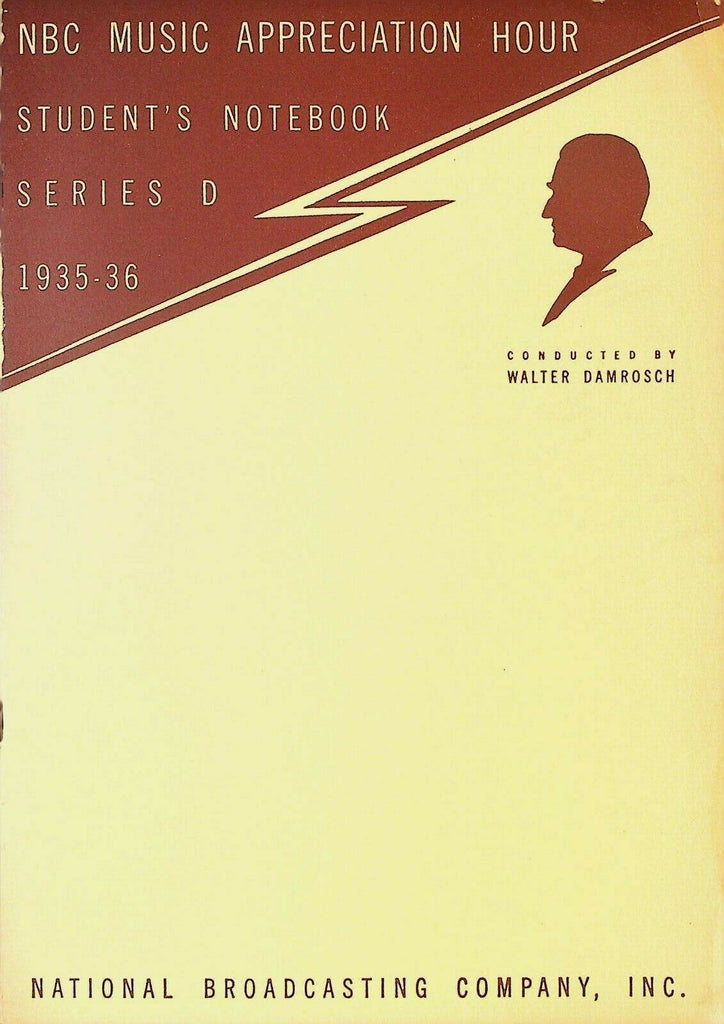 NBC Music Appreciation Hour Booklet 1935-36 Series D Student Notebook