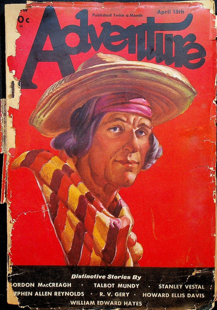 Adventure Pulp April 15 1933 Stanley Vestal Talbot Mundy RV Gery