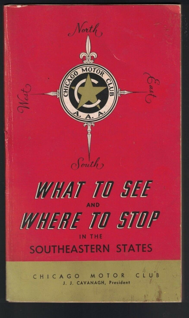 What to See & Where to Stop in the Southeastern States 1950s Triple A Book