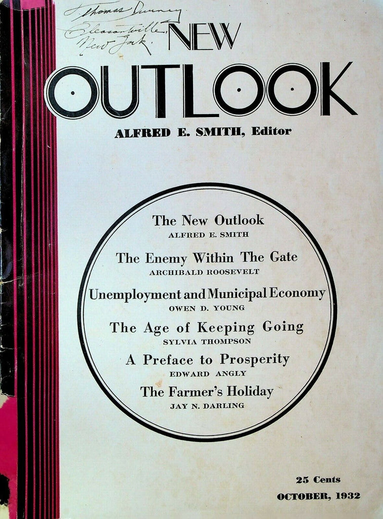 New Outlook Magazine October 1932 Ogden Nash Germany Ottawa Depression