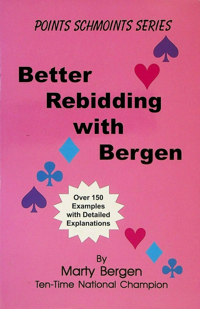 Better Rebidding With Marty Bergen Signed SC Book 2003 Bridge Cards