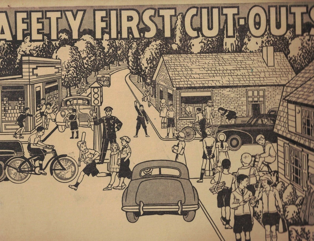 Safety First Cut-Outs 1941 Paine Publishing Company in Envelope Dayton Ohio