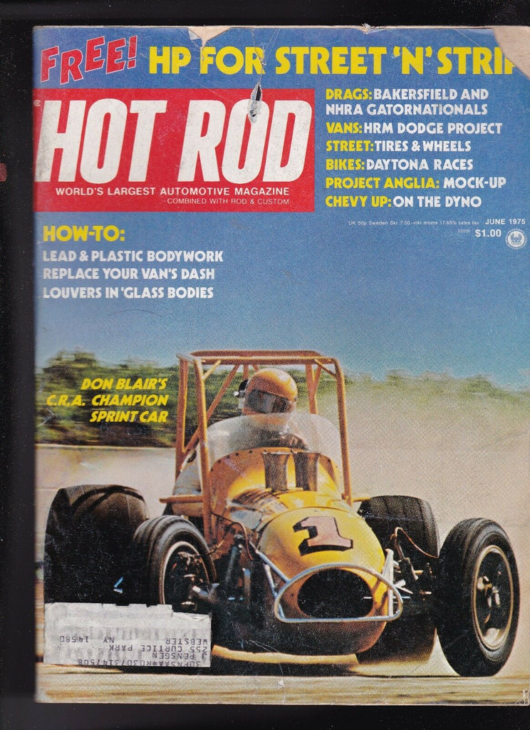 Hot Rod Magazine Don Blair Gatornationals June 1975 FREE US S/H