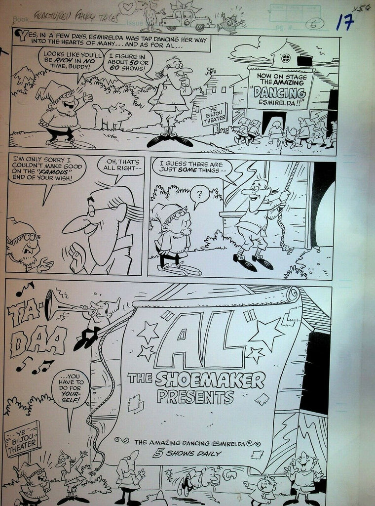 Bullwinkle & Rocky 7 Original Art Fractured Fairy Tale Elf & Shoemaker Page 6