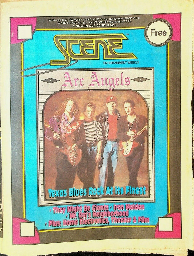 Cleveland Scene Magazine June 18 1992 Iron Maiden Gwar Arc Angels