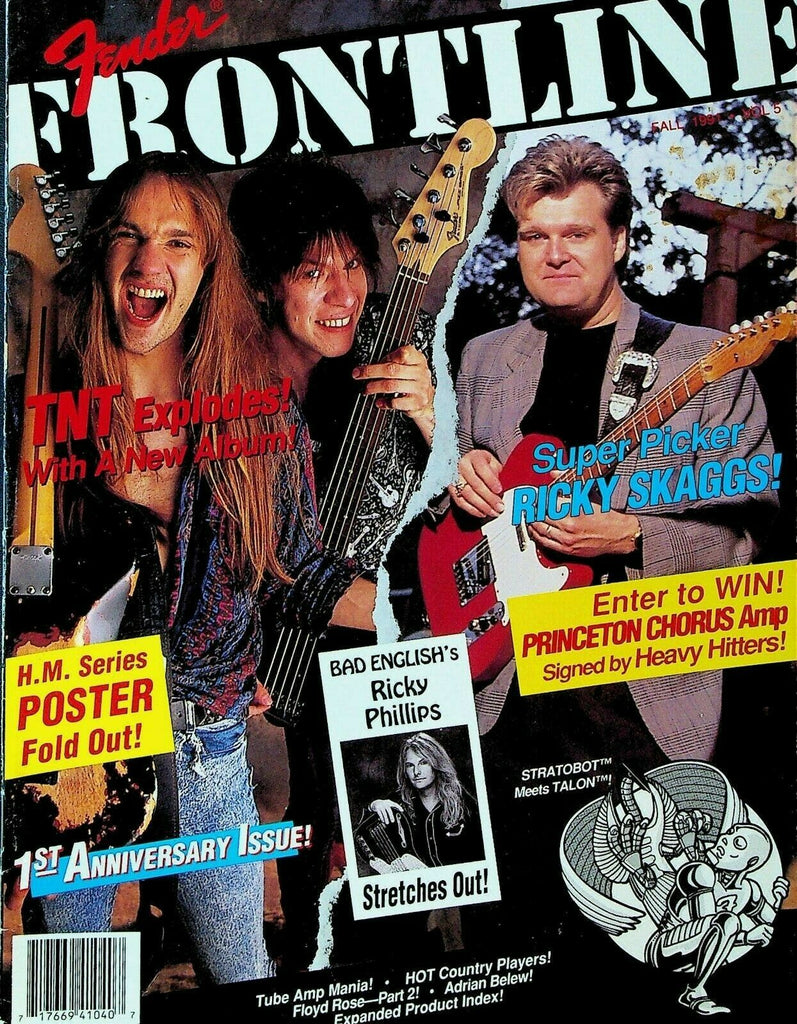 Fender Guitar Frontline Magazine #5 Fall 1991 Ricky Skaggs TNT Ricky Phillips