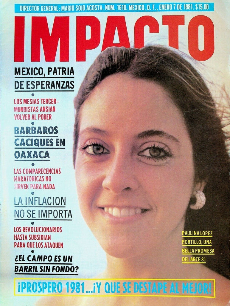 Impacto Magazine January 7 1981 Paulina Lopez John McEnroe Charles Bronson