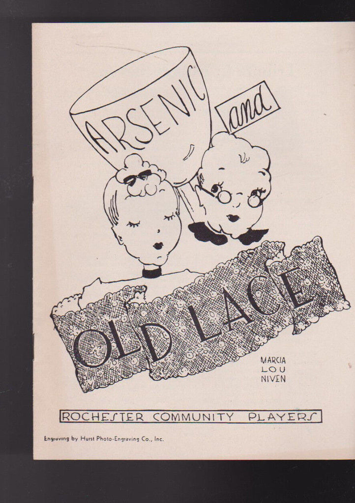 Arsenic & Old Lace Rochester Community Players NY Program April 1953