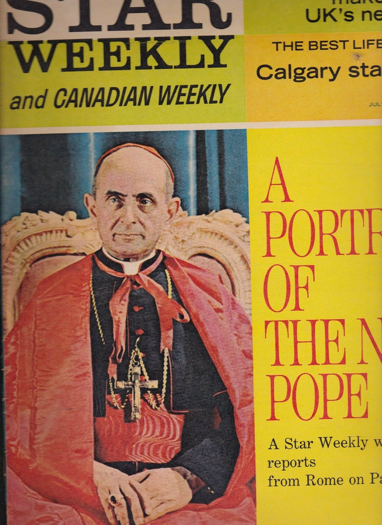 Star Weekly Magazine Pope Paul VI Calgary Stampede  July 13 1963