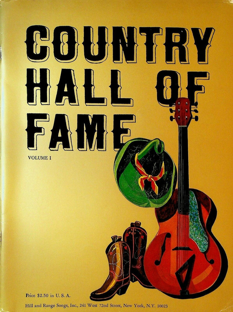 Country Hall of Fame Volume 1 1961 Song Book Johnny Cash Eddy Arnold Hank Snow