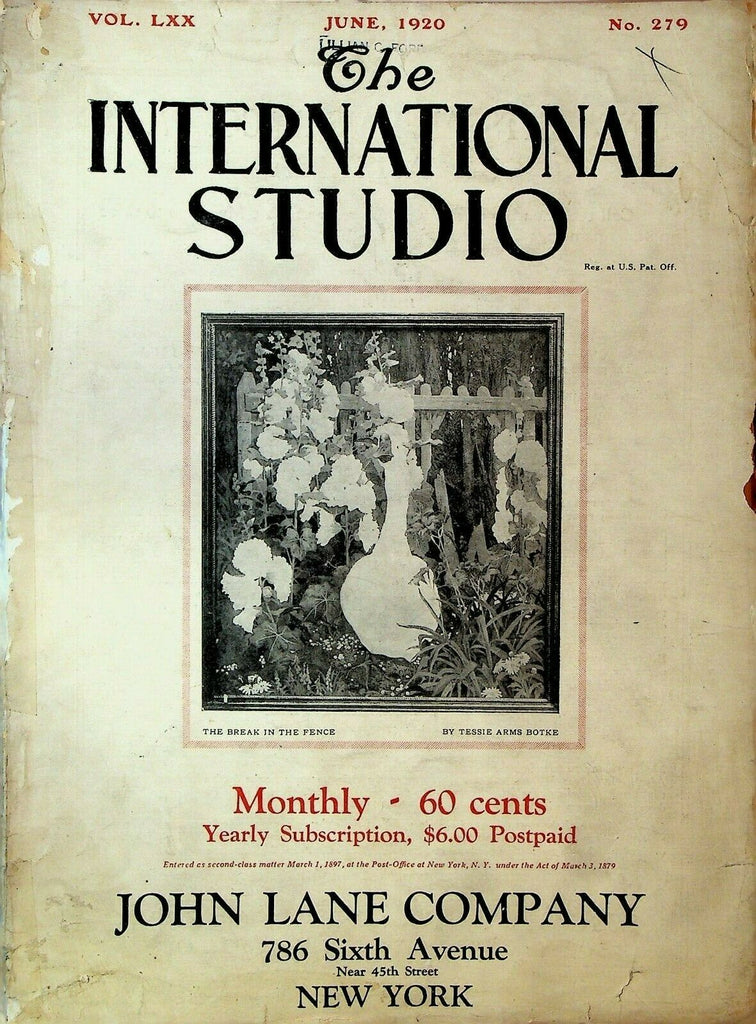 International Studio Magazine June 1920 Jan Poortenaae Camille Pissarro