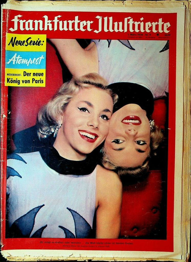 Frankfurter Illustrierte March 1 1958 Hiroshima Paris Fashion Miscegenation