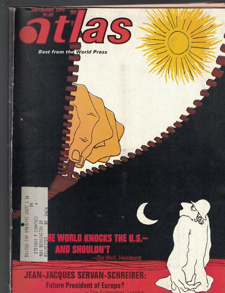 Atlas Magazine September 1970 Jean-Jacques Servan-Schreiber Chairman Mao