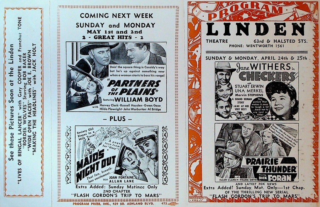 John Barrymore Katharine Hepburn Movie Ad Herald Linden Theatre Chicago 1938