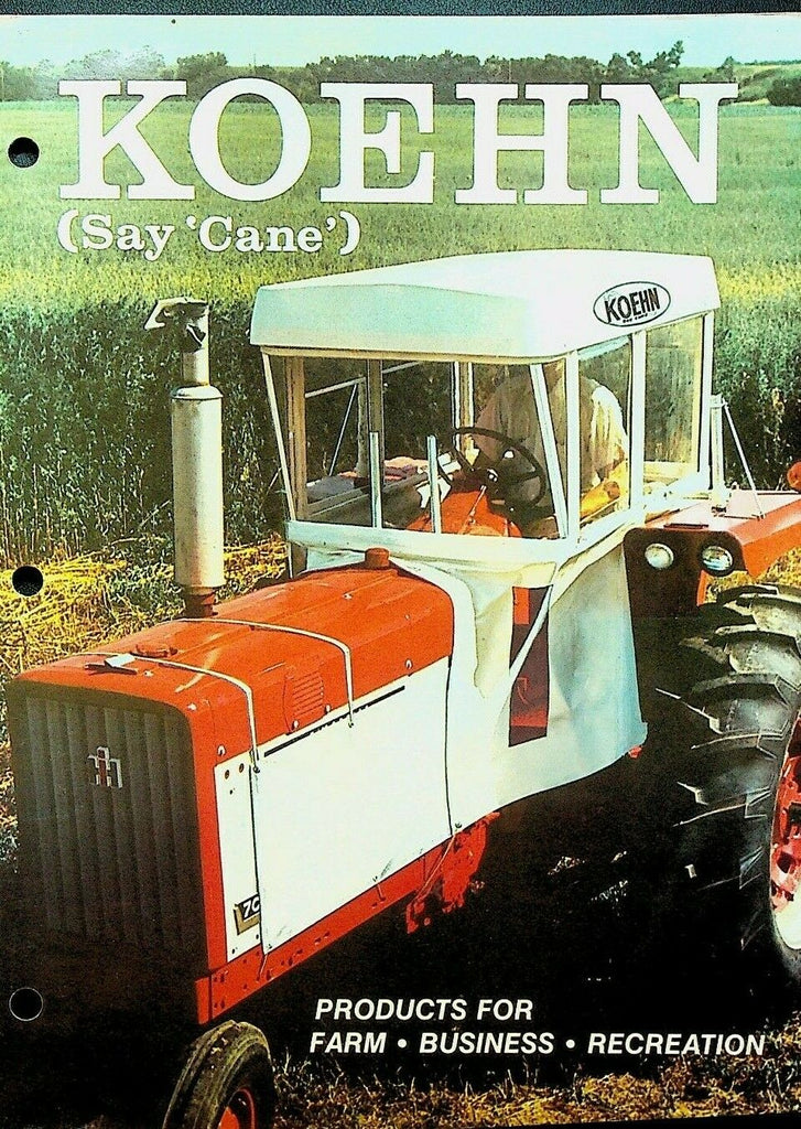 Koehn Brochure Farm Business Recreation Products Tractor 1970s Watertown SD