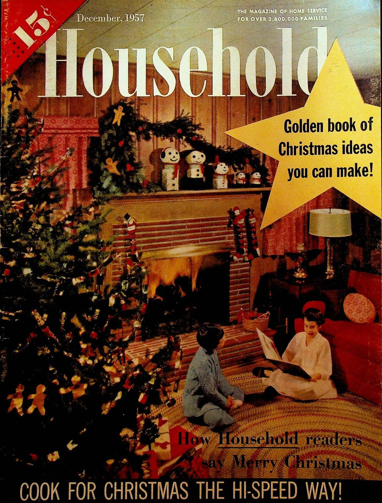 Household Magazine December 1957 Christmas Issue Decorations Food