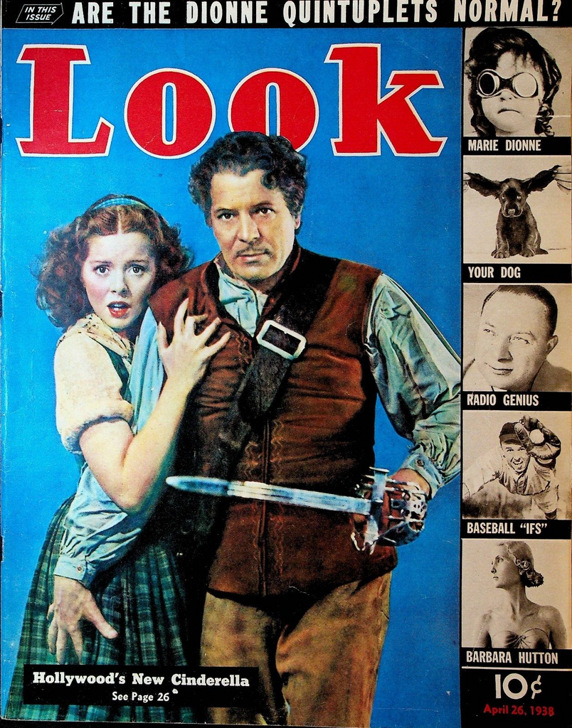 Look Magazine April 26 1938 Dionne Quints Barbara Hutton Gutzon Borglum