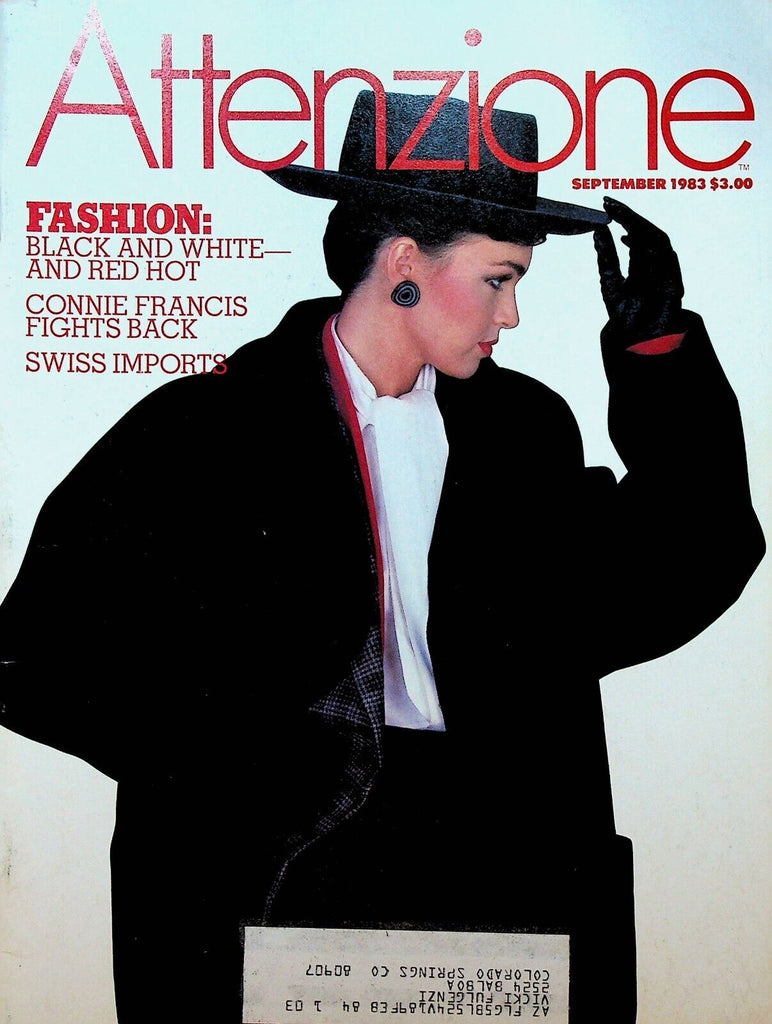Attenzione Magazine September 1983 Connie Francis Giovanni Battista Belzoni