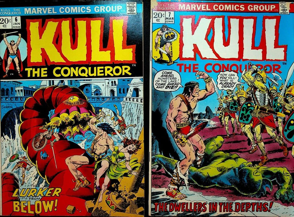 Kull the Conqueror Destroyer Marvel Comics 1970s Lot of 8 Robert E Howard