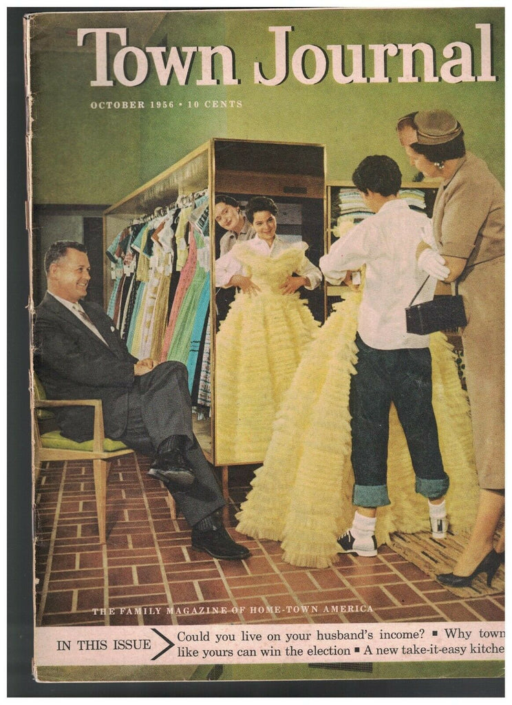 Town Journal October 1956 Otto Graham Hawaii  Dress Cover