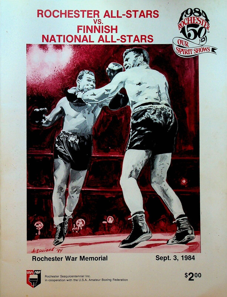 Rochester NY All Stars v Finnish National All Stars Boxing Program 1984