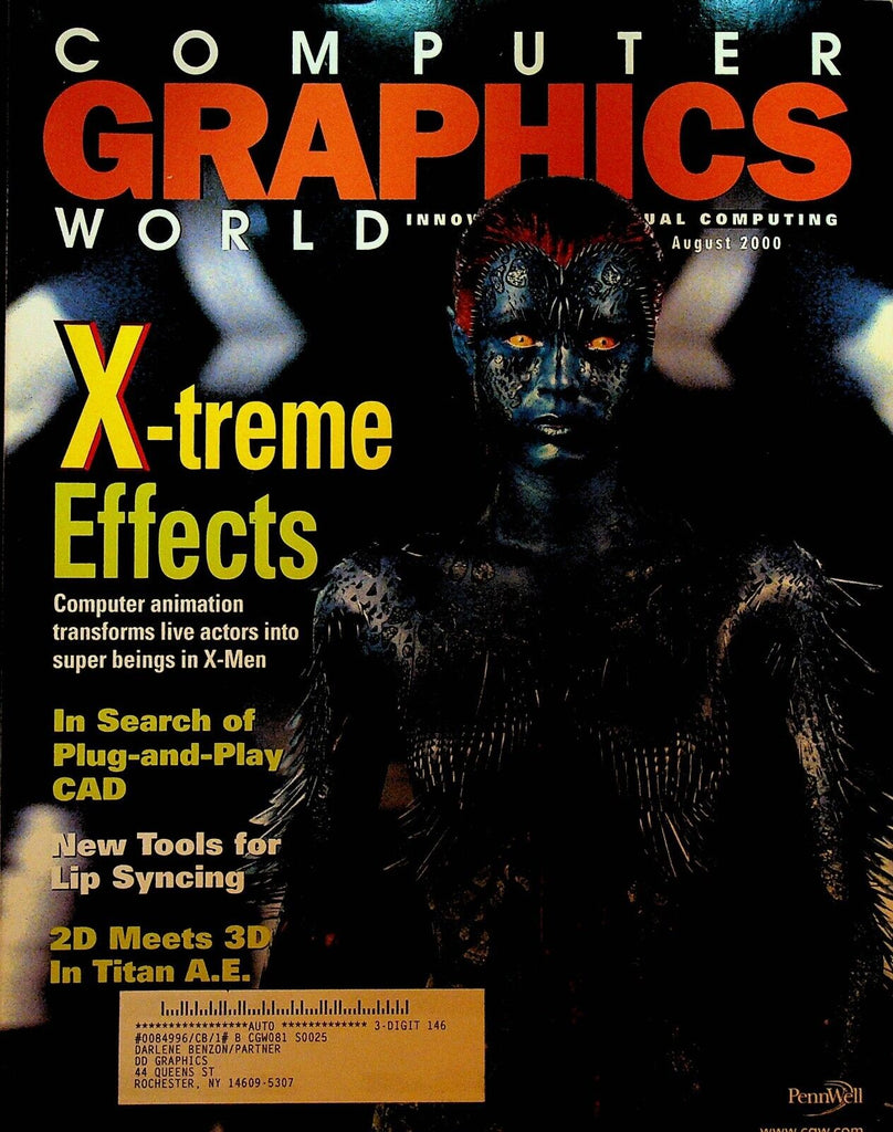 Computer Graphics World Magazine August 2000 Rebecca Romijn-Stamos X-Men