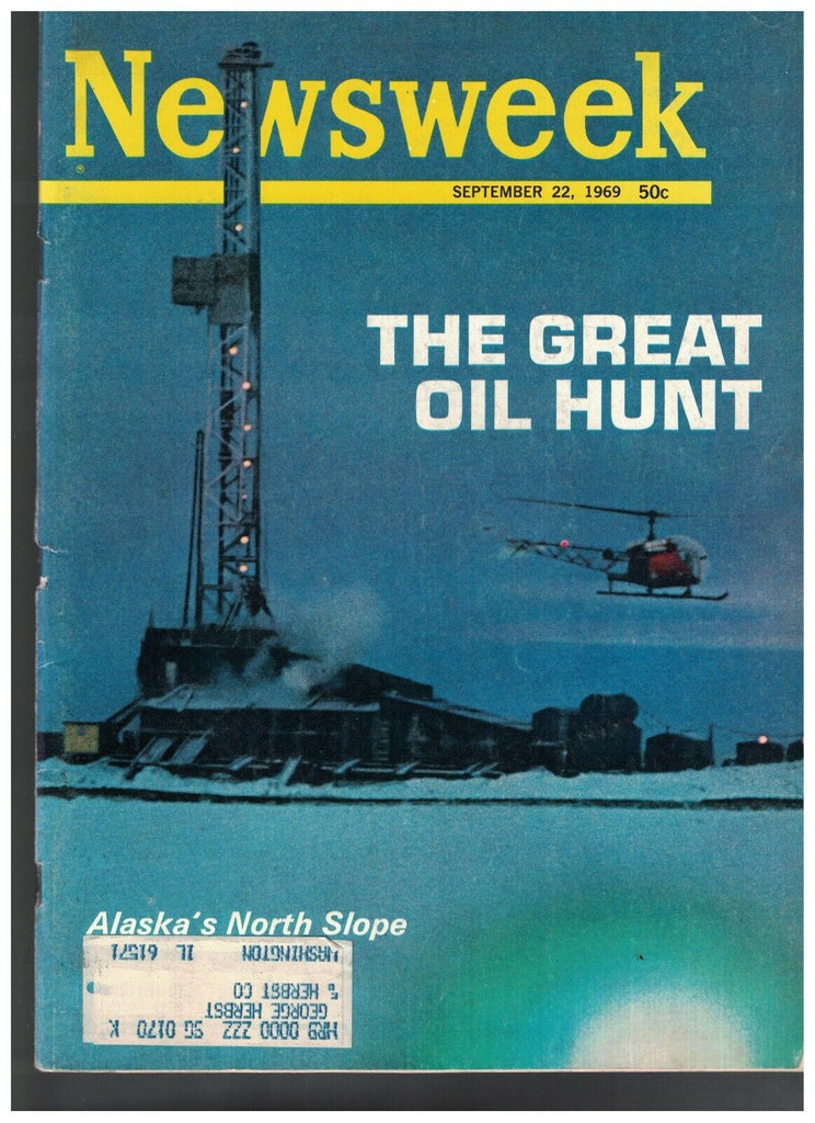 Newsweek Magazine September 22 1969 Alaska's North Slope Rod Laver NY Mets