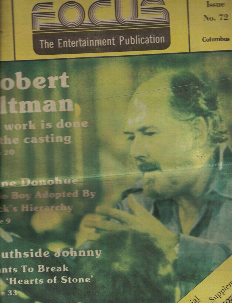 Focus #72 November 28 1978 Robert Altman Southside Johnny Dane Donohue