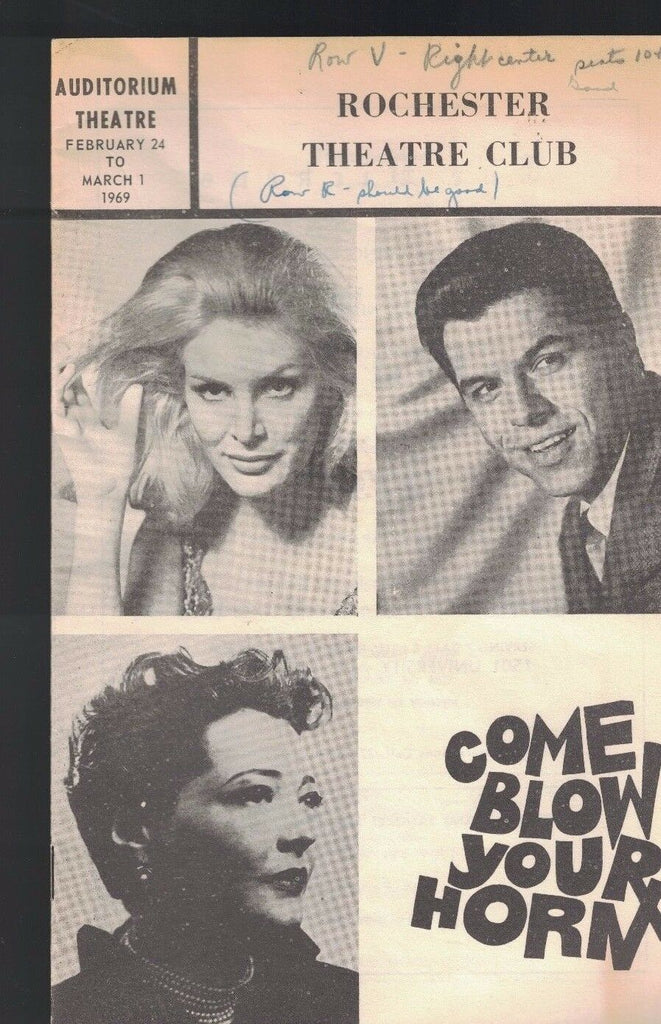 Come Blow Your Horn 1969 program Rochester NY June Wilkinson