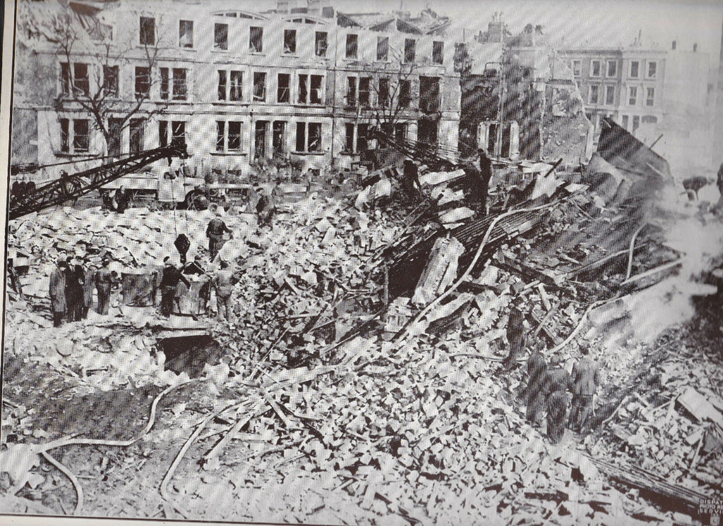 German Blitz Aftermath London Apartments  WWII Dispatch Photo News Service