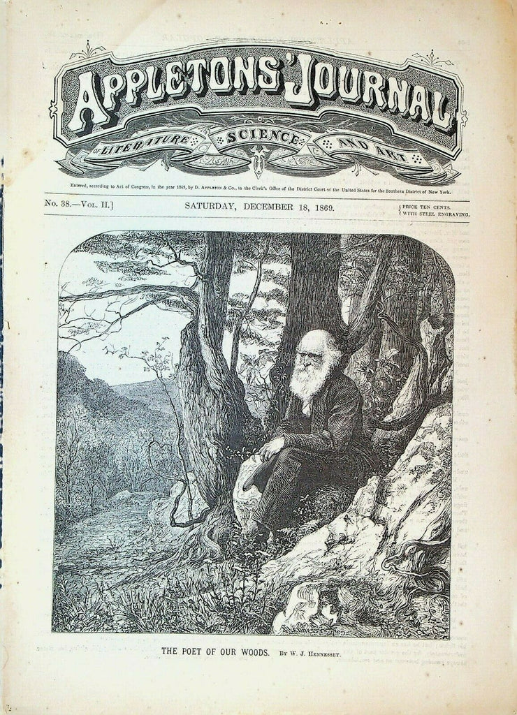 Appletons' Digest December 18 1869 Florida Everglades WC Bryant