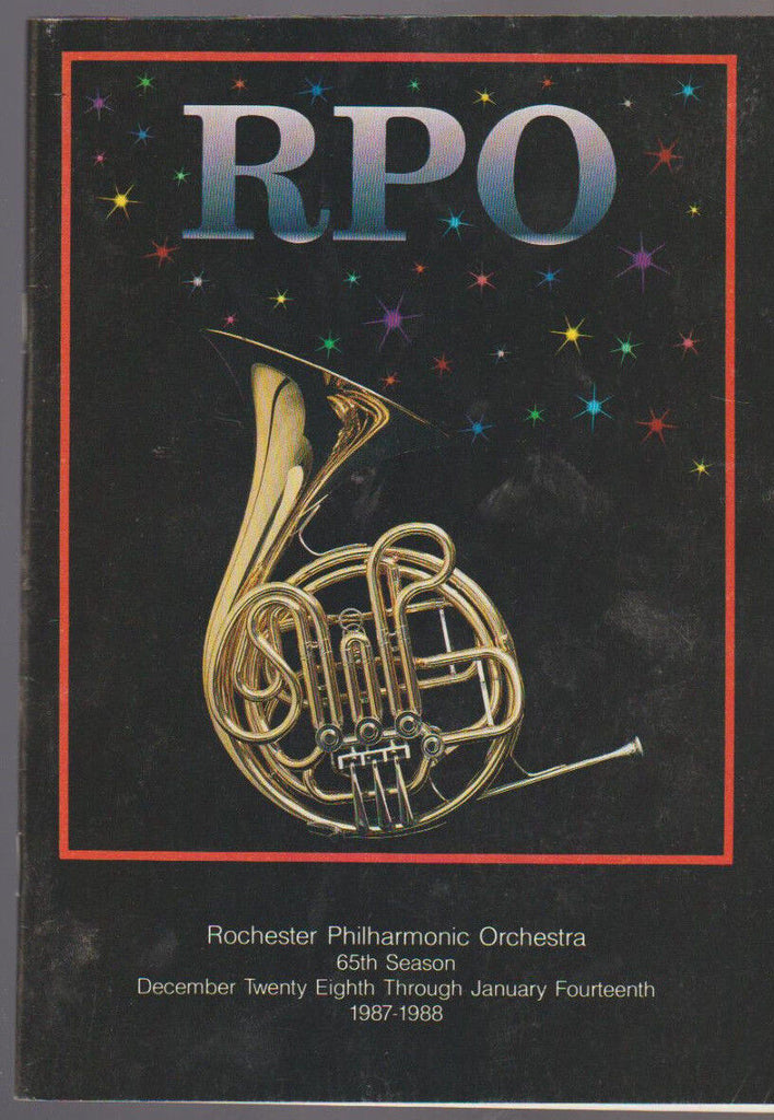 Rochester Philharmonic Orchestra RPO Program 1987-88 Skycoasters Nutcracker
