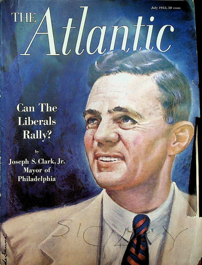 Atlantic Magazine July 1953 Mayor Joseph Clark Philadelphia Cape Cod Blue Crab
