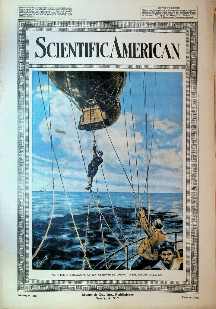 Scientific American February 9 1918 WWI Mars Canals Asbestos